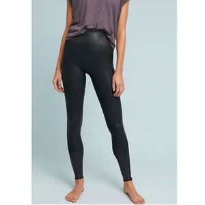 Spanx Faux Leather High Rise Black Leggings